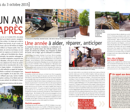 Intempéries 1 ans après
