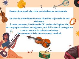 Parenthèse musicale dans les résidences autonomie