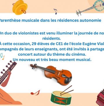 Parenthèse musicale dans les résidences autonomie